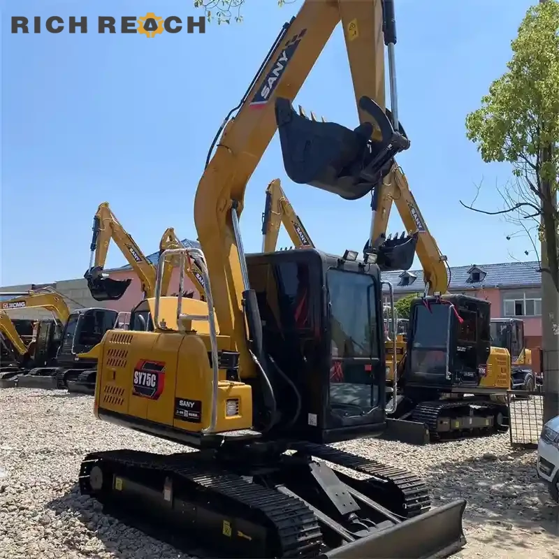 Yanmar 4TNV98 engine in a used Sany 75C excavator – low hours, one‑touch start, fuel efficient