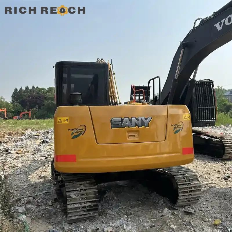 Arm cylinder and hoses of a used Sany 95C Pro excavator with low hours and high digging force