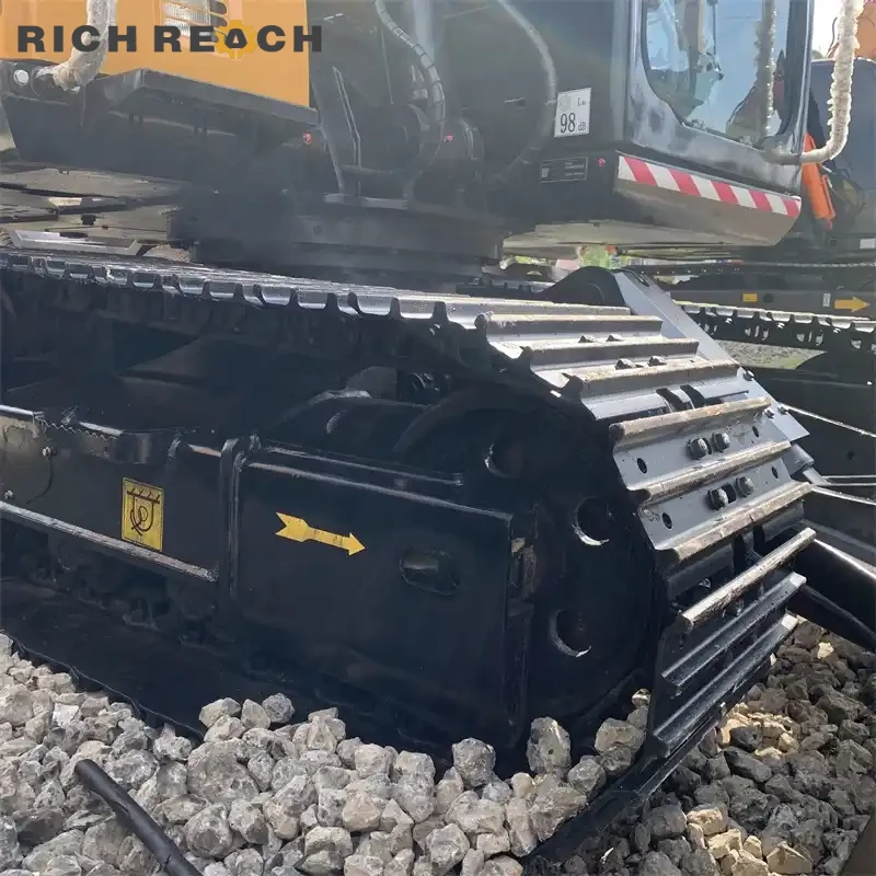 Bucket linkage and wear plates of a used Sany 95C – affordable used crawler excavator for sale, low hours, export ready
