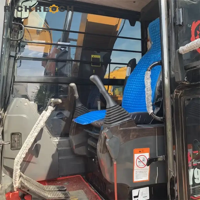 Exhaust stack and muffler of a used Sany 95C – low-hour crawler excavator for sale, ready to work, Richreach offers best deals