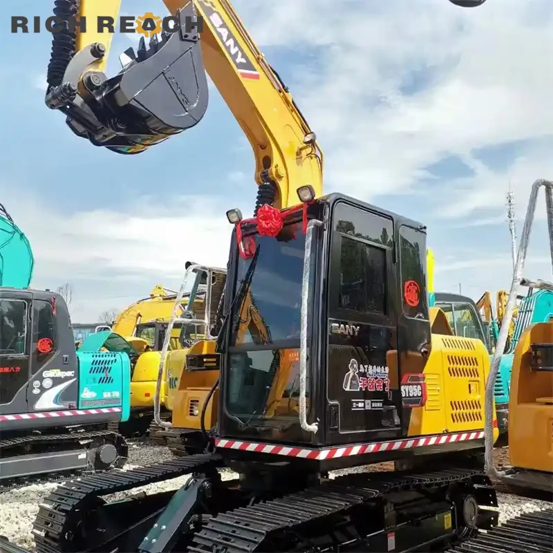 Quick coupler hydraulic block on used Sany 95C – versatile crawler excavator for sale, low hours, all prices in USD