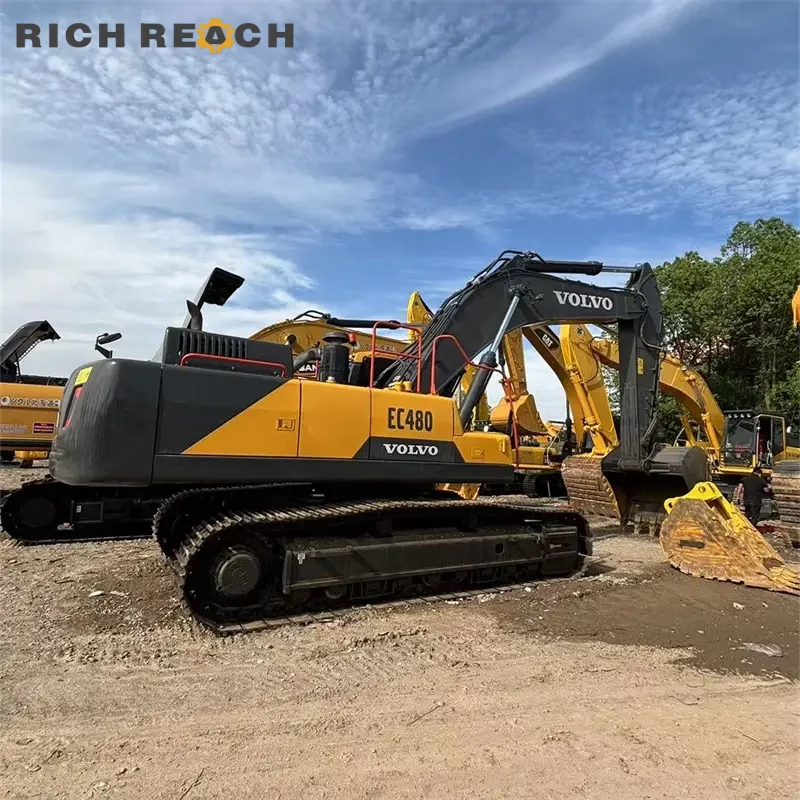 Left side HD undercarriage – used Volvo 480 excavator quarry mining USD sale