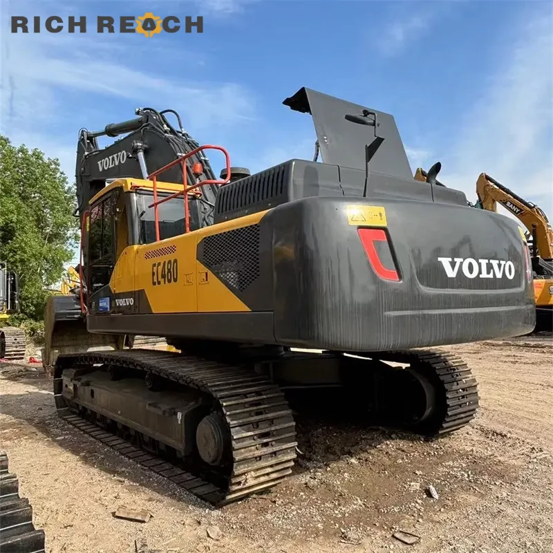 Rear huge counterweight – used Volvo 480 mining quarry excavator USD price