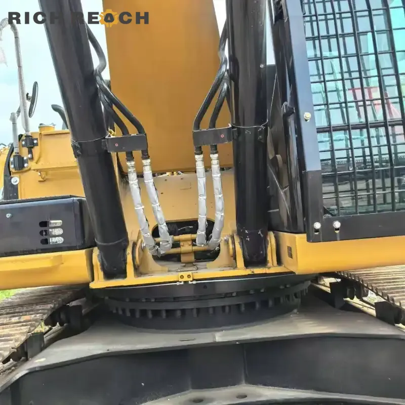 Exhaust stack of beast performance CAT 336D2 used excavator showing clean emissions