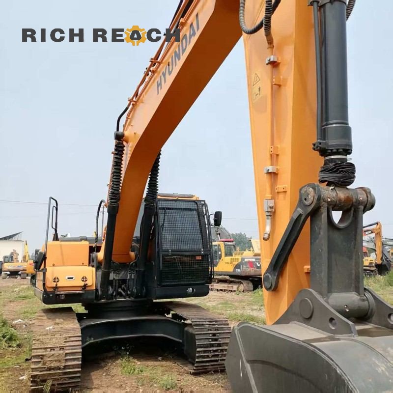 Front cab view of a used 2025 Hyundai 225LC-9S hydraulic excavator, $33,670 - Richreach