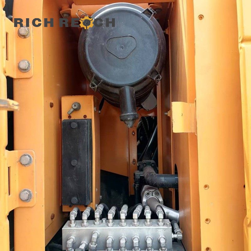 Operator seat inside a used 2025 Hyundai 225LC-9S excavator cab, $33,670 - Richreach