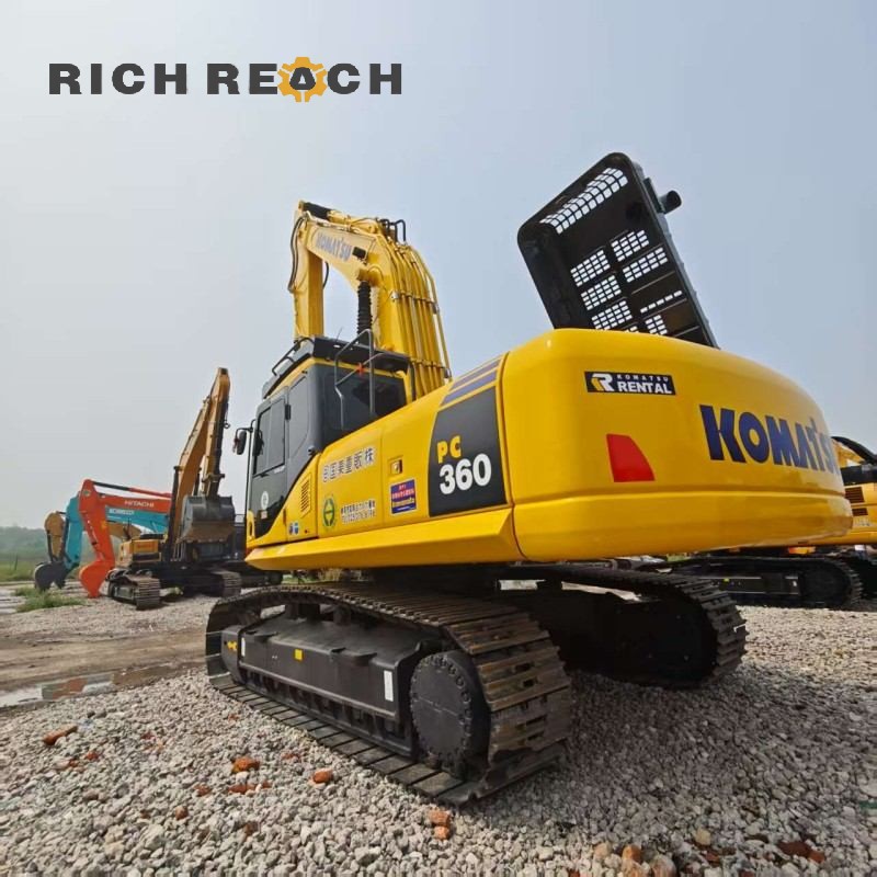 Engine compartment of a 2017 Komatsu PC400‑8 excavator, 2,300 hours, priced at $45,833