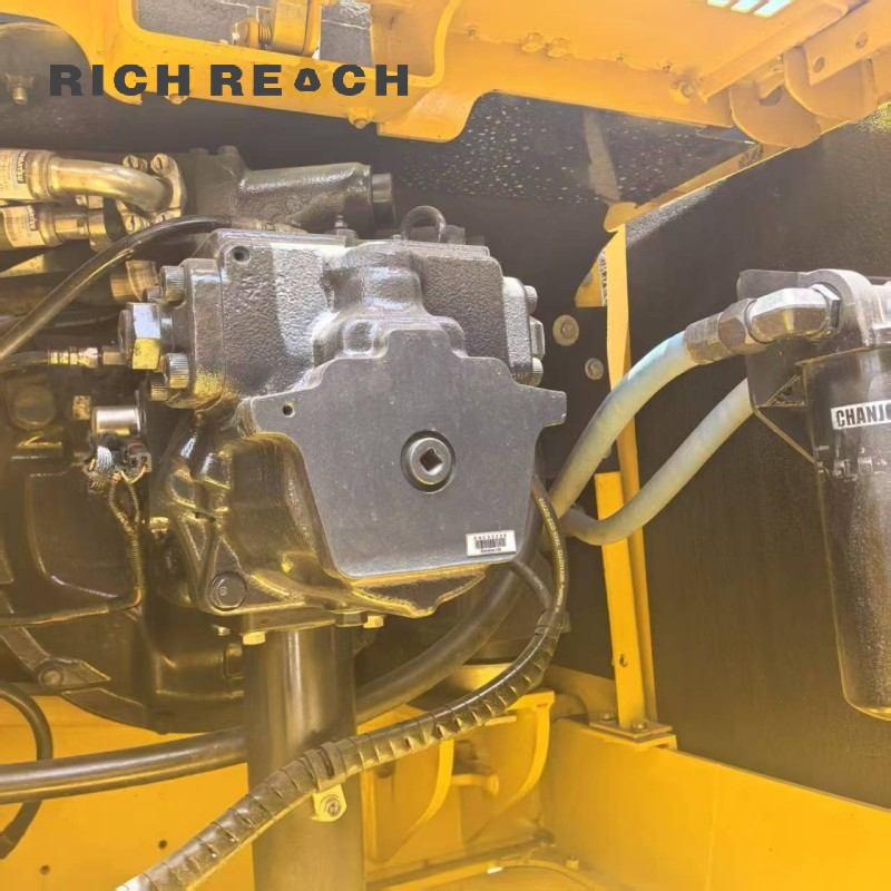 Engine compartment of a used Komatsu PC360 excavator – reliable SAA6D114E diesel engine, price on request
