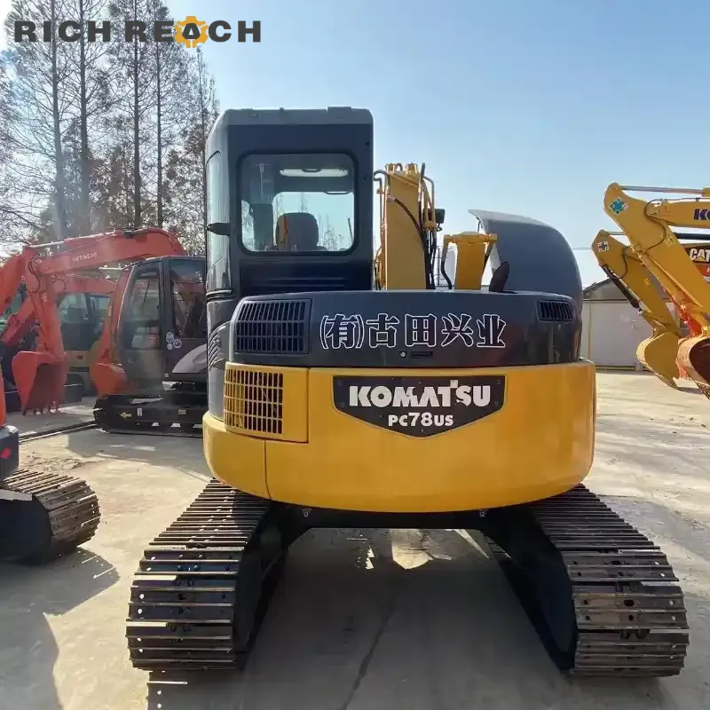 Hydraulic system test on Komatsu PC78 excavator – smooth operation
