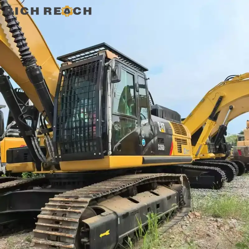 Newly listed used CAT 336D2 beast performance excavator full side view for sale
