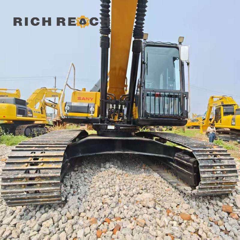 Undercarriage and tracks of a 2023 SANY 215C excavator with low hours, priced at $30,556