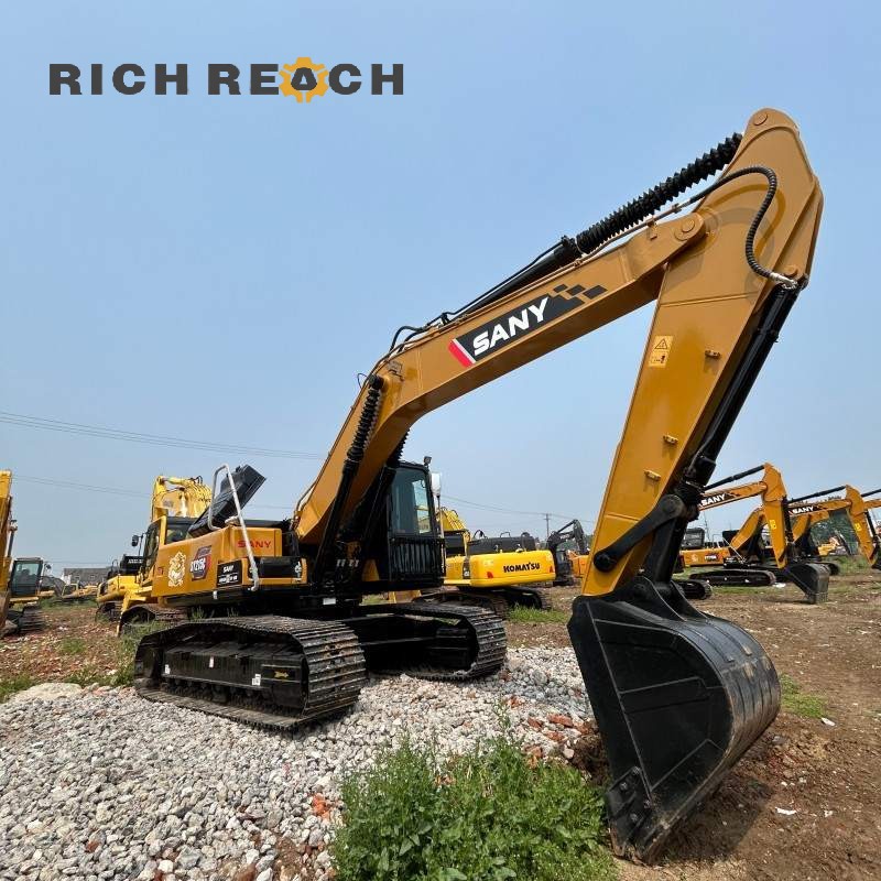 Cab interior and operator seat of a used 2020 SANY 215C excavator, low hours, priced at $30,556