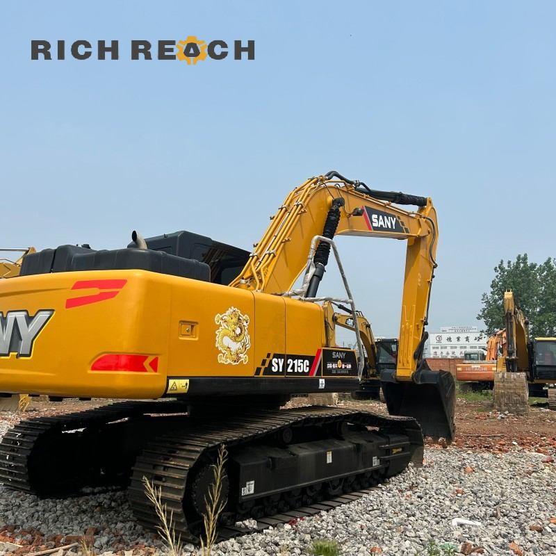 Front view and bucket of a 2023 SANY 215C hydraulic excavator, priced at $30,556