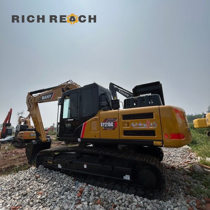 Right side view of a used 2020 SANY 215C excavator with low hours, priced at $30,556