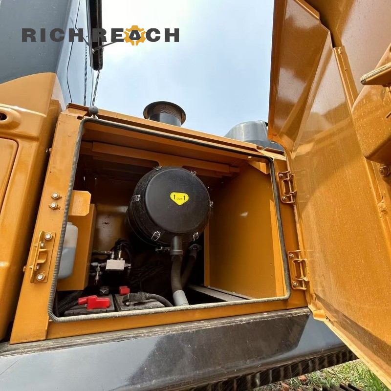 Engine compartment and radiator of a 2020 SANY 335H excavator, low hours, priced at $37,500