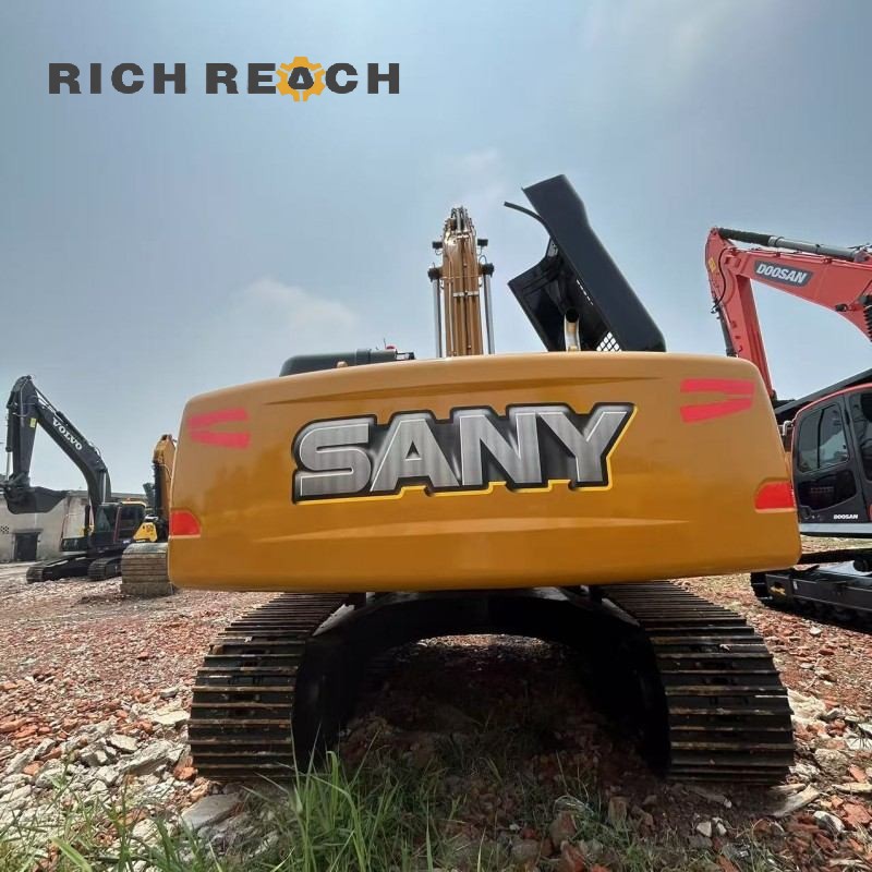 Left side full view of a 2020 SANY 335H excavator, low hours, priced at $37,500