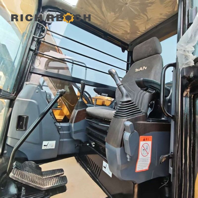Front view of a used SANY 75C Pro compact excavator, showing boom and bucket, price on request