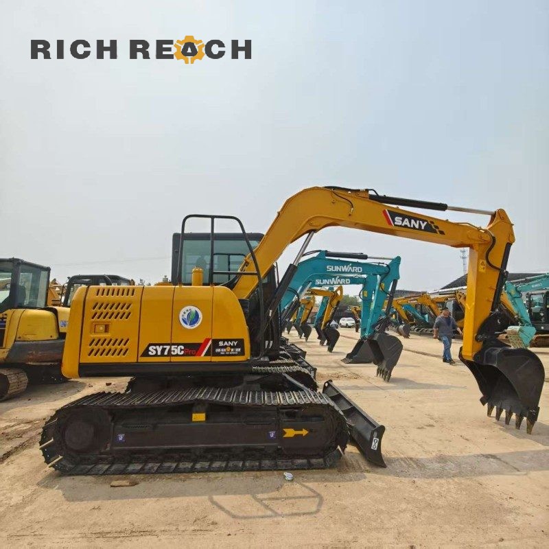 Tilt bucket attachment for a used SANY 75C Pro excavator, versatile digging and grading, price on request
