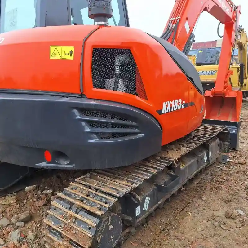 Fuel efficient diesel engine on used Kubota KX183 – reliable performance low hours