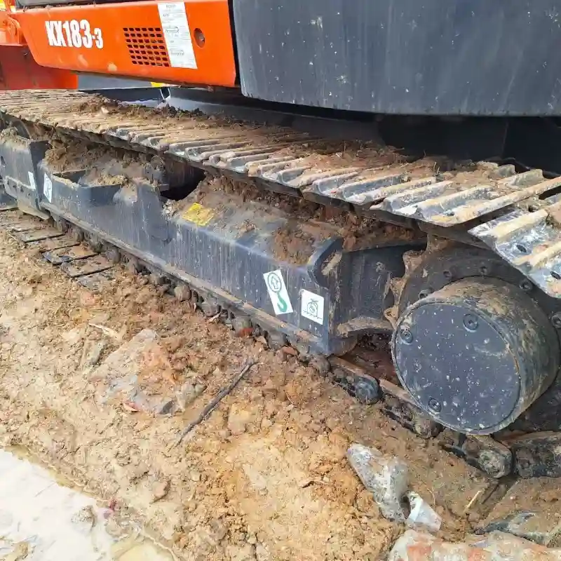 Spacious cab interior of used Kubota KX183 excavator – super cost-effective