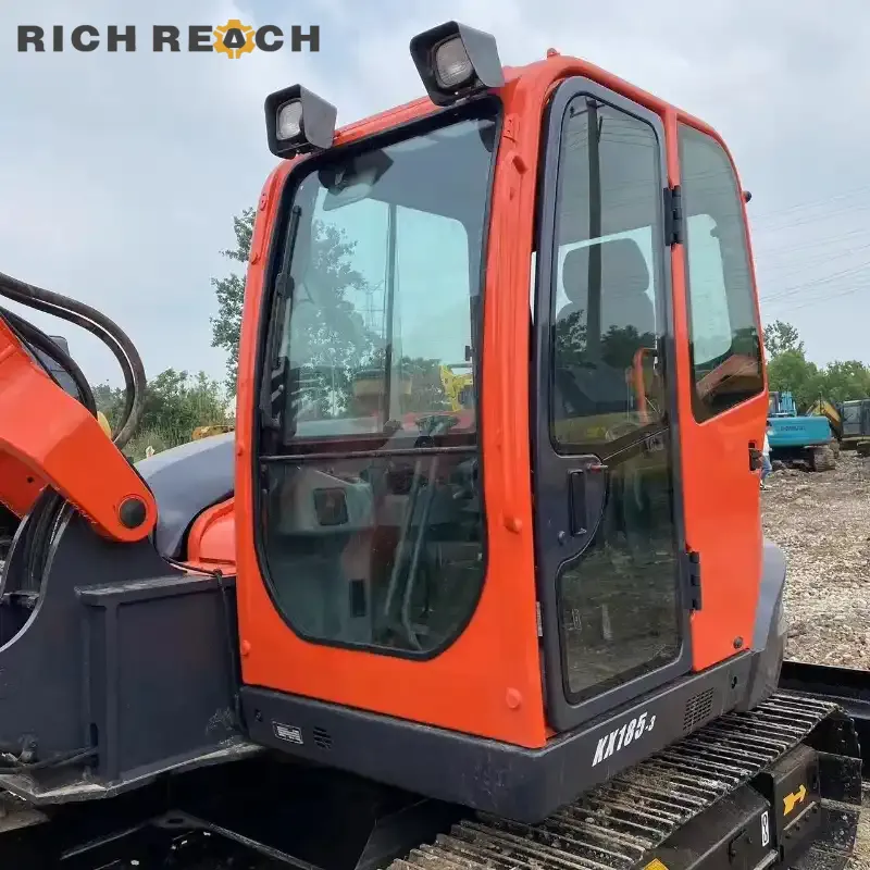 Compact radius design of used Kubota KX185-3 excavator – reliable, limited-time deal