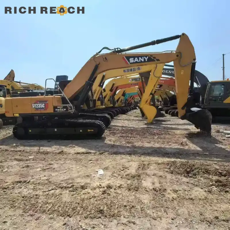 Used Sany 235 Excavator | Low Hours & Ready to Work - Front view of the machine by Richreach.