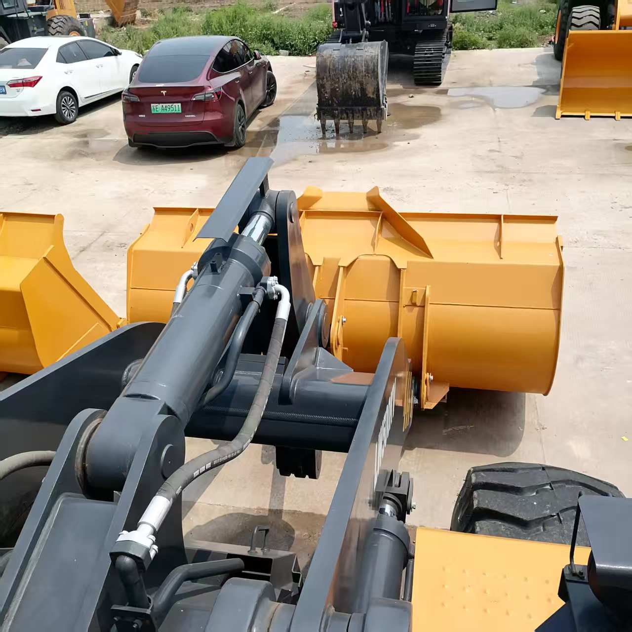 xcmg lw500kv hydraulic hoses and pump access