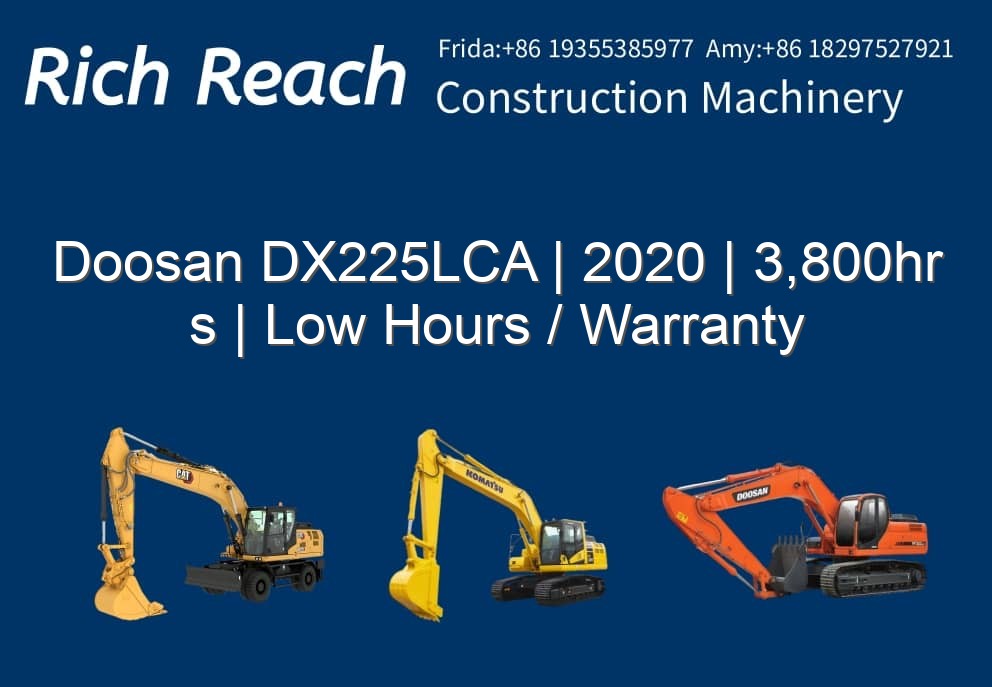 Doosan DX225LCA | 2020 | 3,800hrs | Low Hours / Warranty