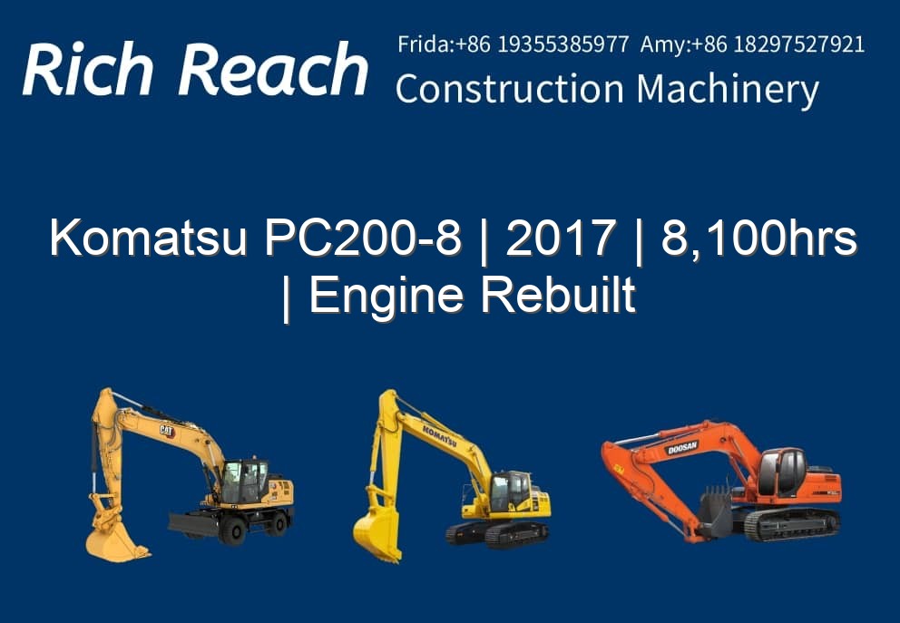 Komatsu PC200-8 | 2017 | 8,100hrs | Engine Rebuilt