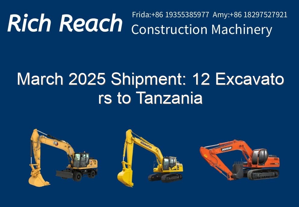 March 2025 Shipment: 12 Excavators to Tanzania