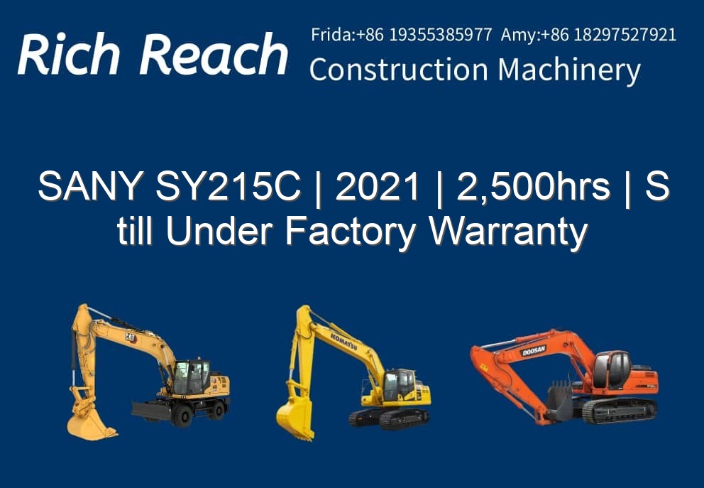 SANY SY215C | 2021 | 2,500hrs | Still Under Factory Warranty